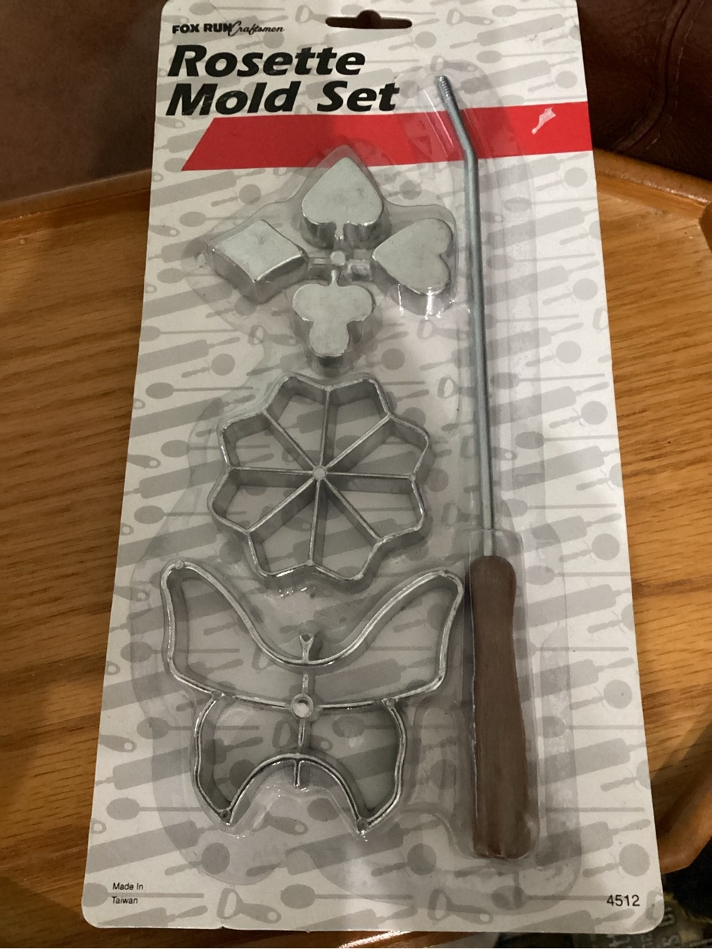 New Fox Run Rosette Cookie Mold Set - Silver